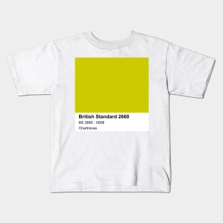 Chartreuse Green British Standard 0008 Colour Swatch Kids T-Shirt